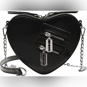 VIRAL Y2K GOTHIC PUNK RAZOR HEART PURSE